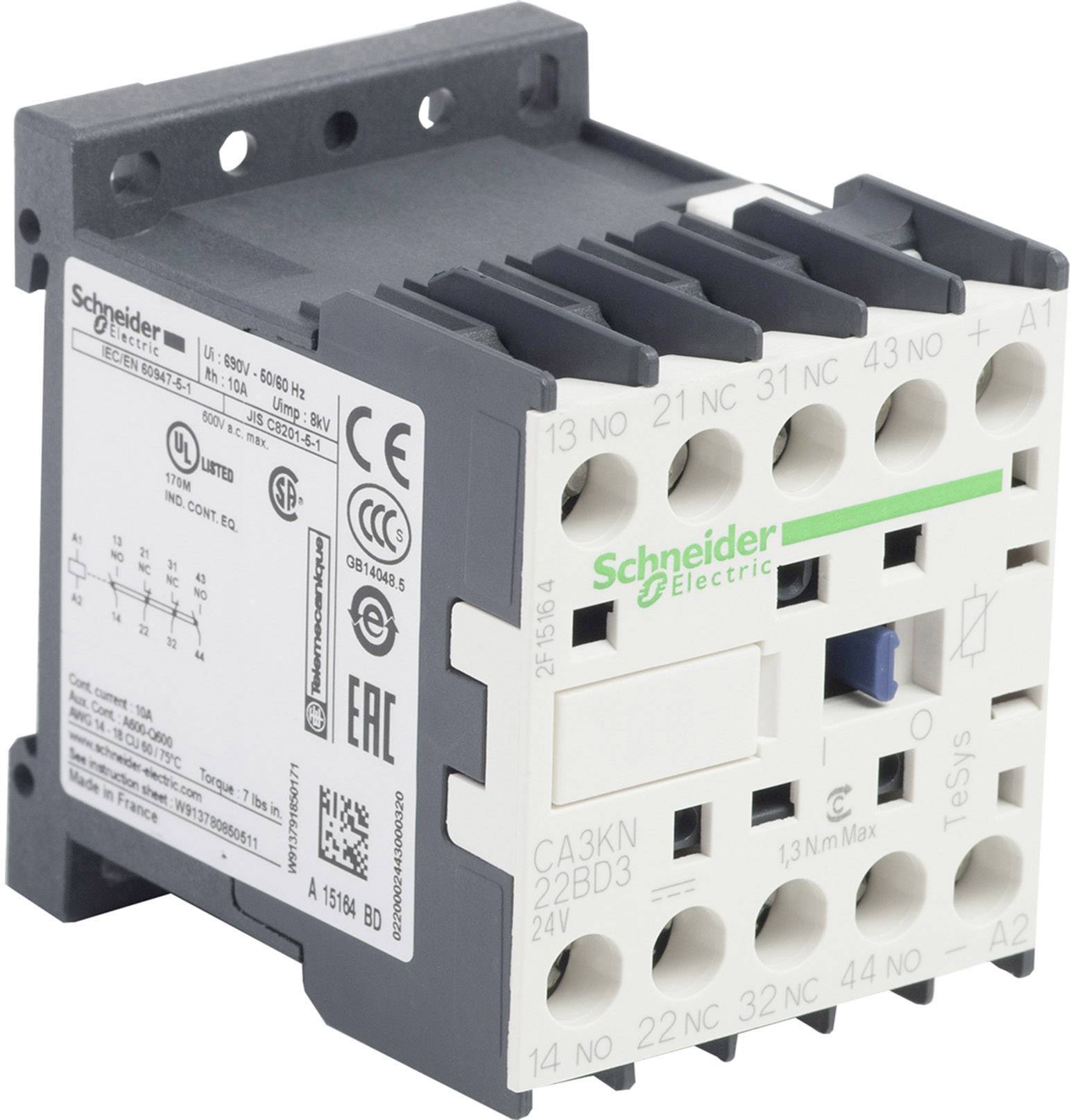 Schneider Electric CA3KN22BD3 Auxiliary contactor 2 breakers, 2 makers 1 pc(s)