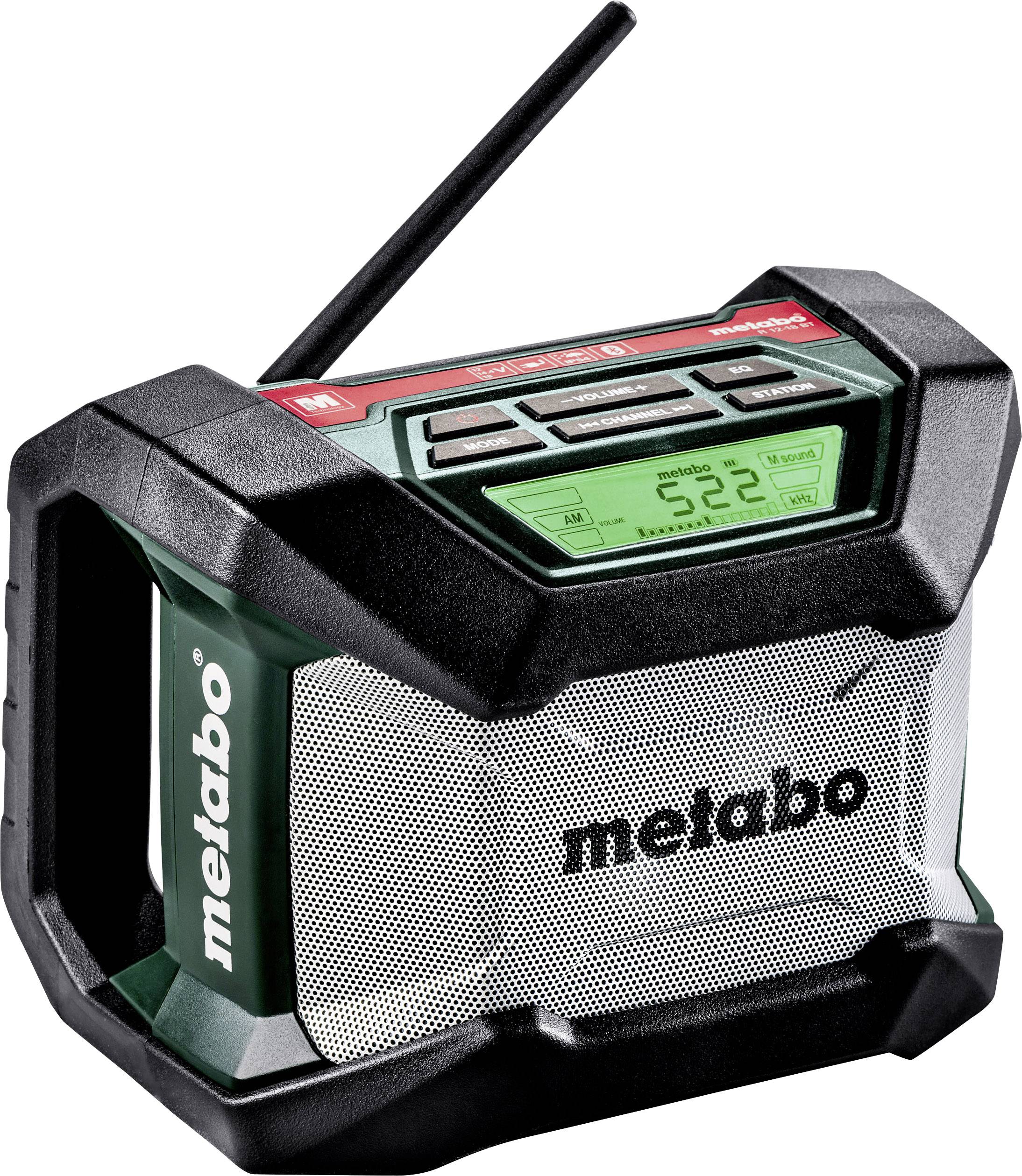 Metabo R 12-18 BT Workplace radio FM Bluetooth Black, Green, Grey