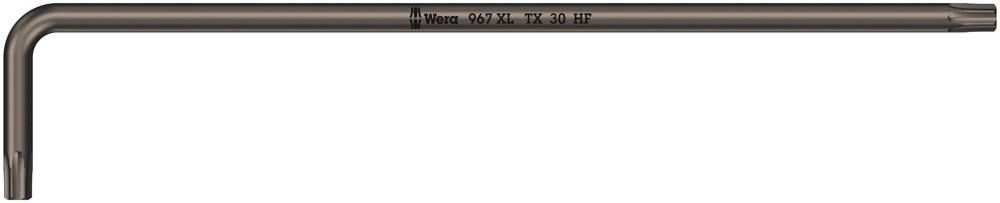 A TX 20 L-shaped Torx key from Wiha, used for tightening or loosening screws with a Torx drive.
