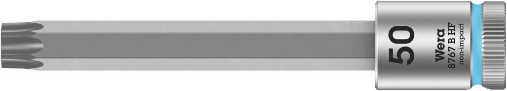 Pictured is a silver screwdriver bit with the imprint '50' and the brand name 'Wera'.