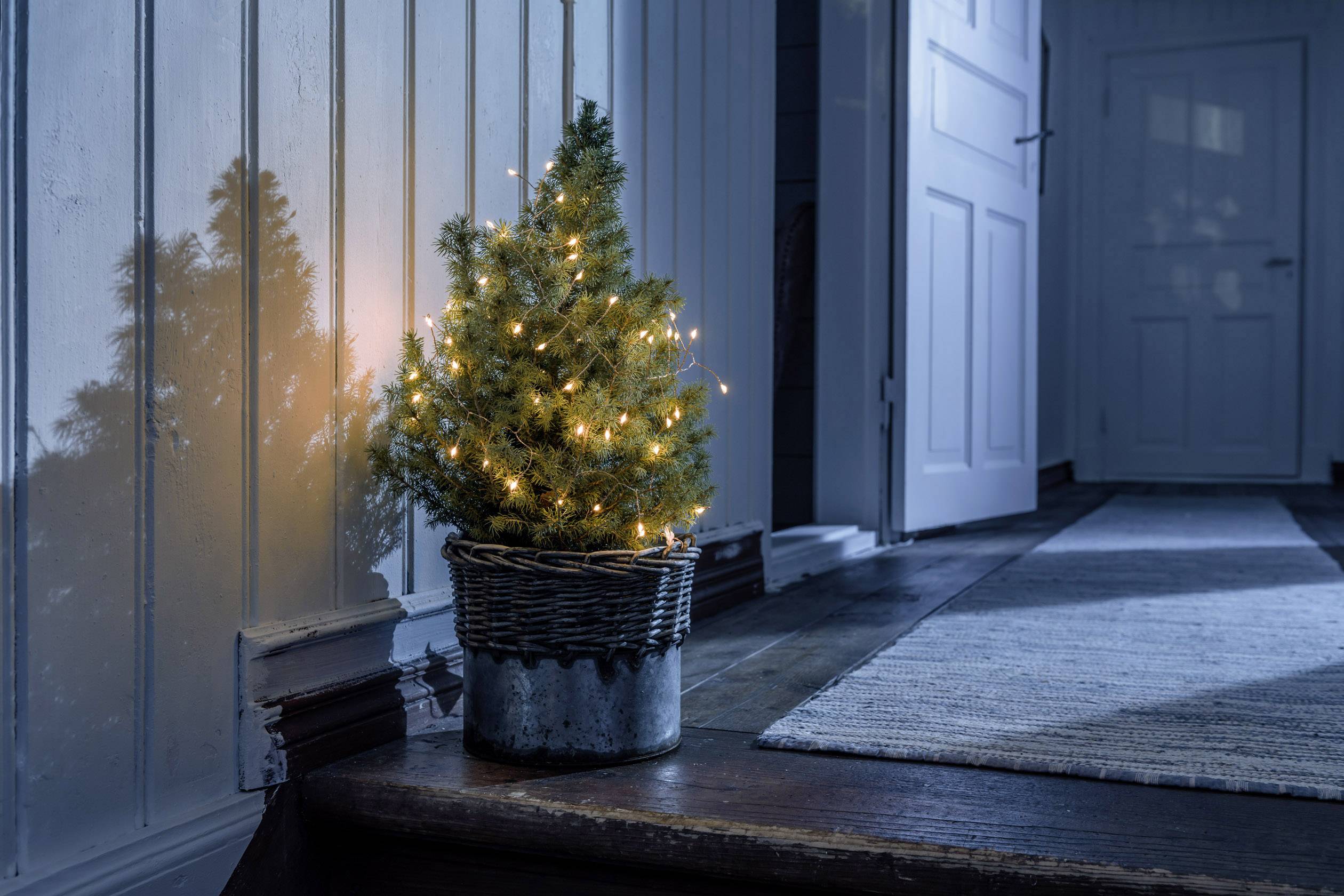 Konstsmide 1465-860 Micro holiday lights Inside battery-powered No. of bulbs 60 LED (monochrome) Amber Illuminated length: 1 m