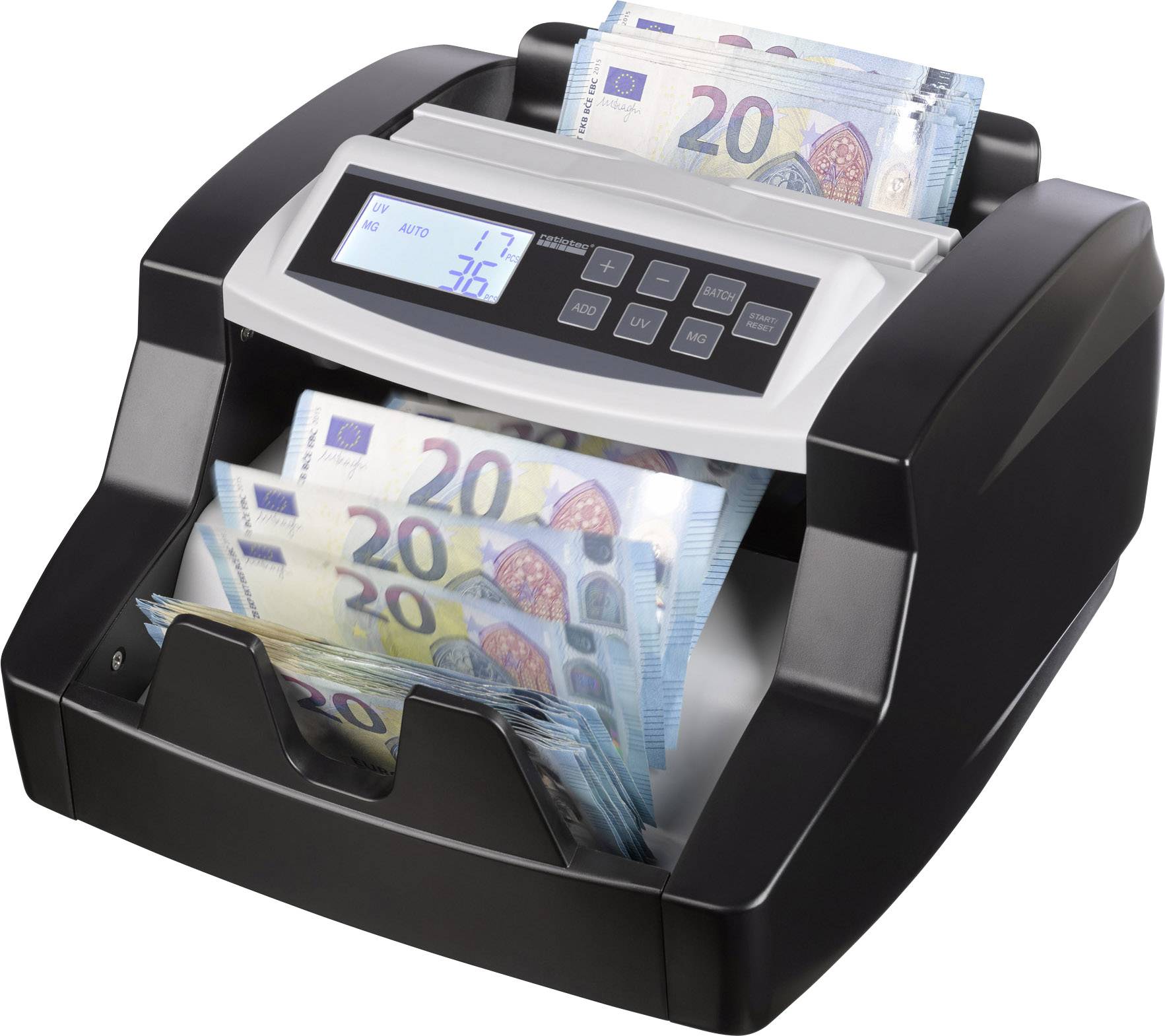 Ratiotec rapidcount B 40 Cash counter, Counterfeit money detector