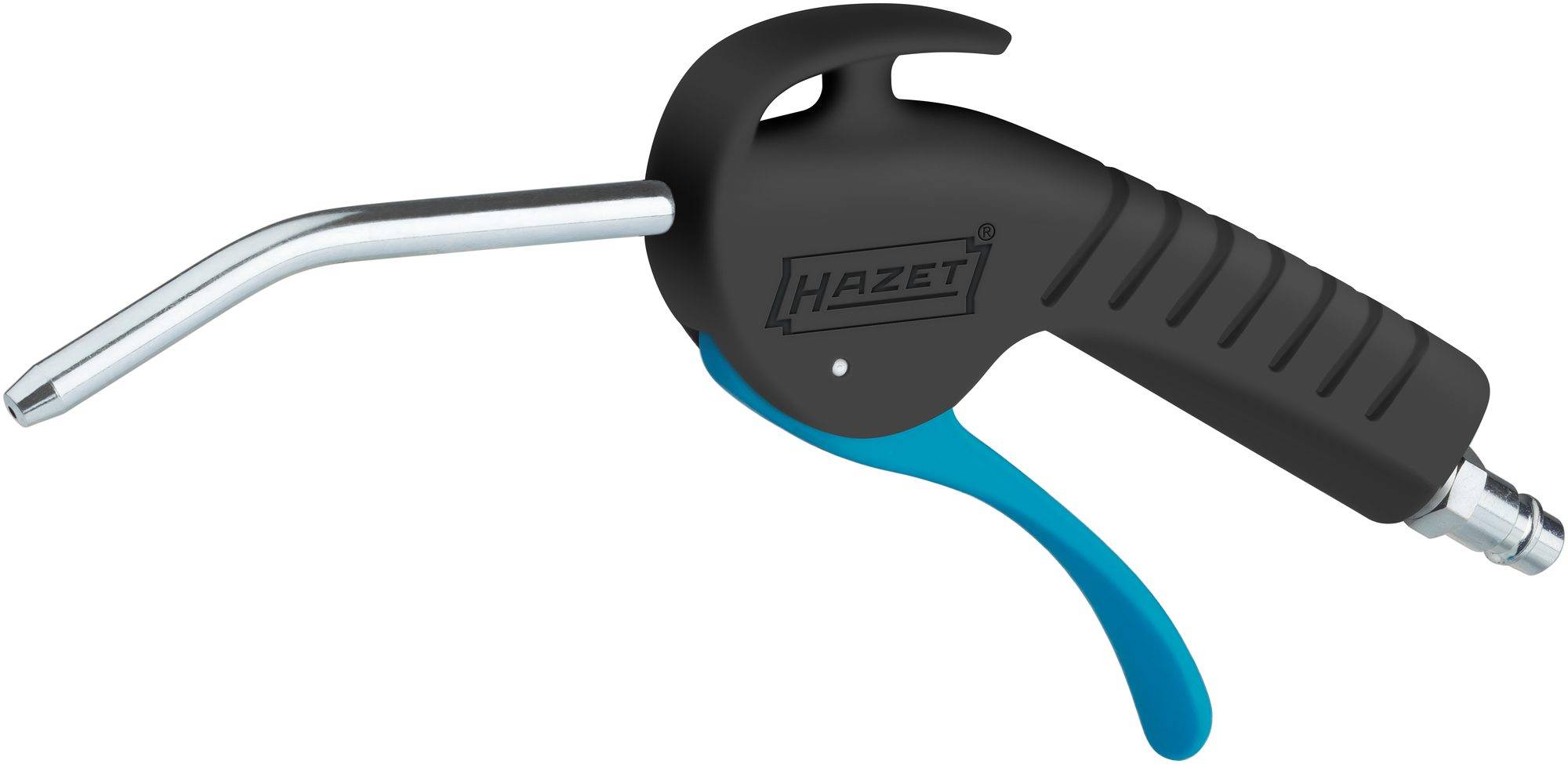 Air blow gun with ergonomic handle and metal nozzle, suitable for cleaning tasks in workshops or garages.