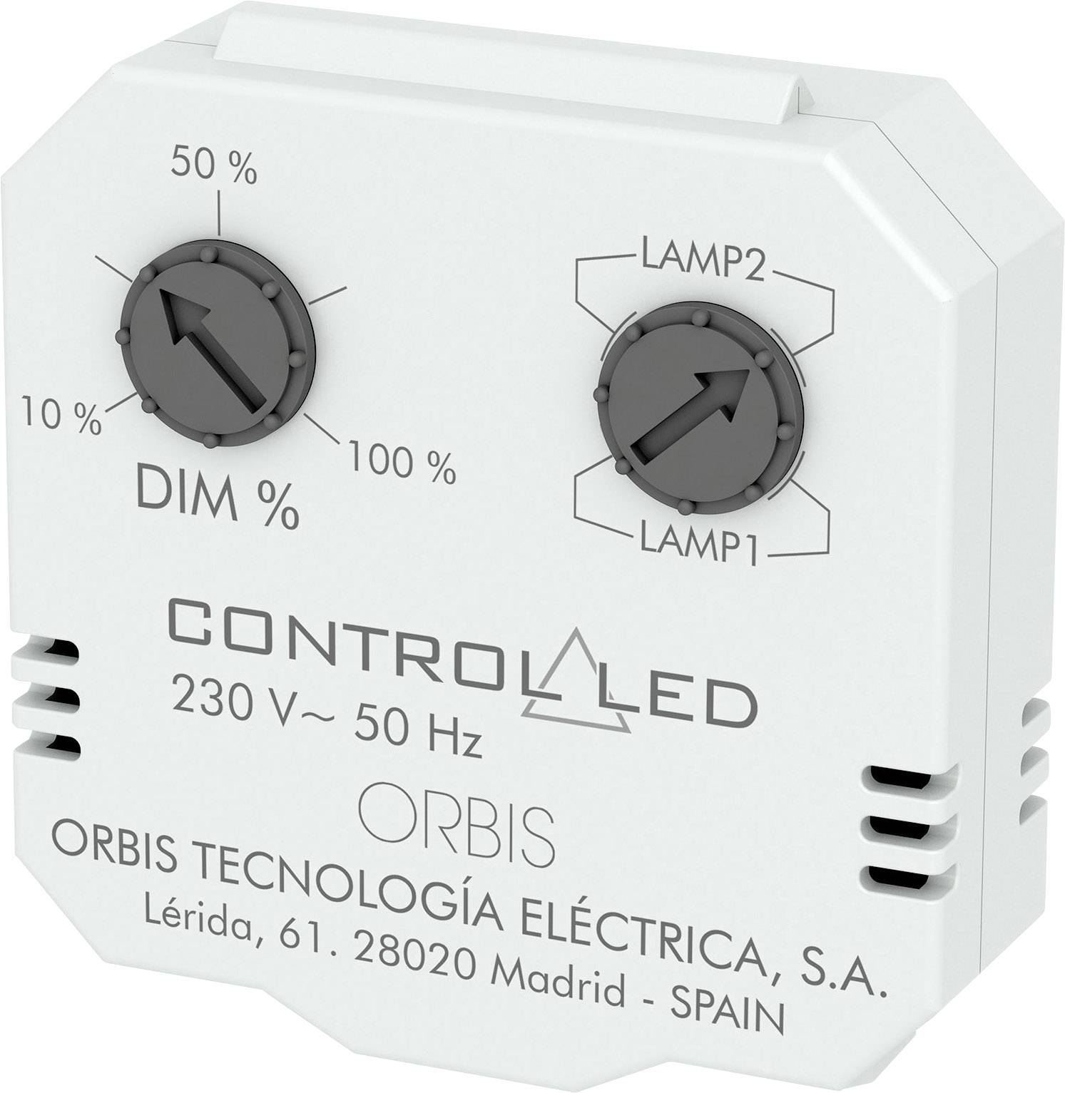 ORBIS Zeitschalttechnik OB200010 Flush-mount dimmer Suitable for light bulbs: Light bulb, Energy saving bulb, Halogen lamp, LED