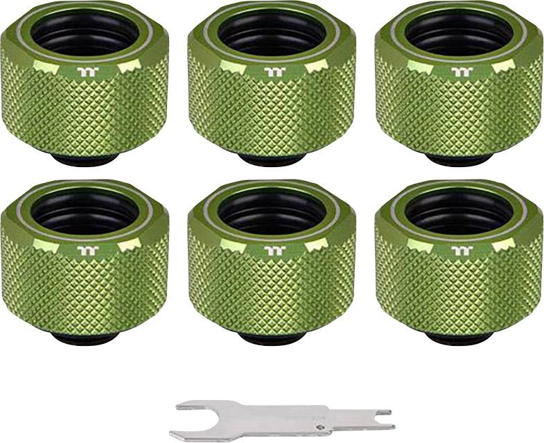 Thermaltake Pacific C-PRO G1/4 PETG Tube 16mm OD Compression – Green (6-Pack Fittings) Water cooling - fittings