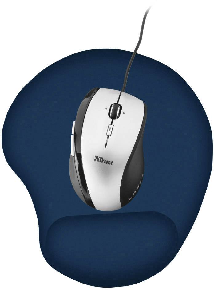 Trust BigFoot Mouse pad Gel wrist support mat Blue