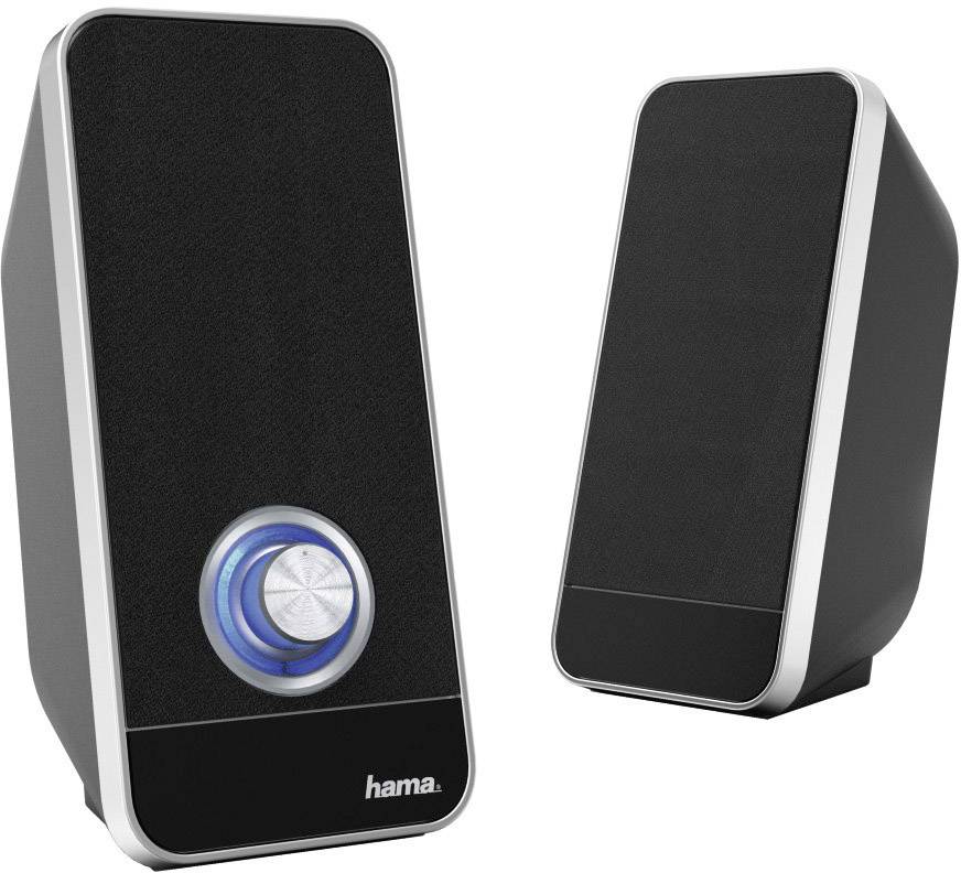 Hama Sonic LS-206 2.0 PC speaker Corded 6 W Black, Silver