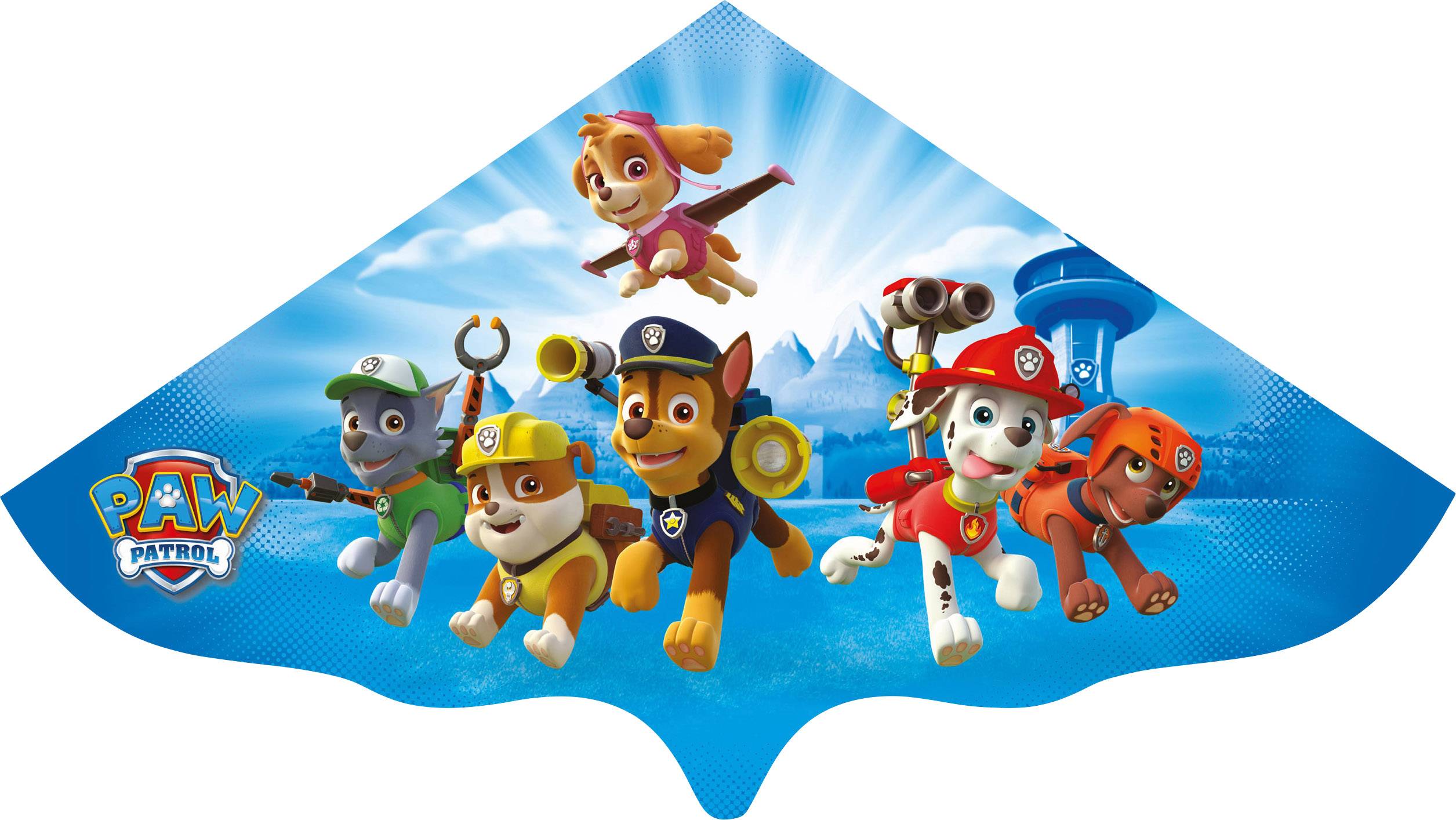 Single line Kite Günther Flugspiele Paw Patrol Wingspan 1150 mm ATT.FX.WIND_FORCE_SUITABILITY 4 - 6 bft