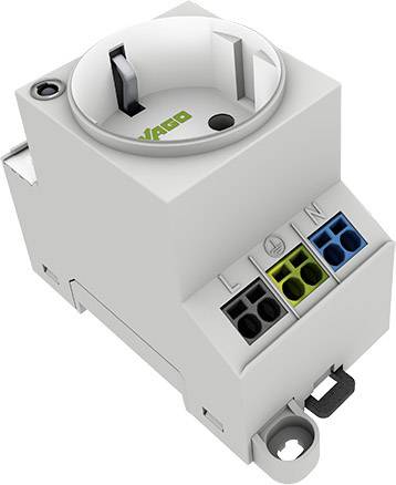 Electronic socket by Wago with connection terminals, suitable for use in control panels.