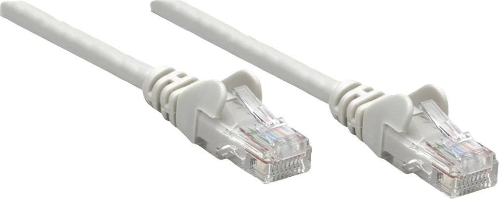 Two white Ethernet cables with RJ-45 connectors used for network connection.