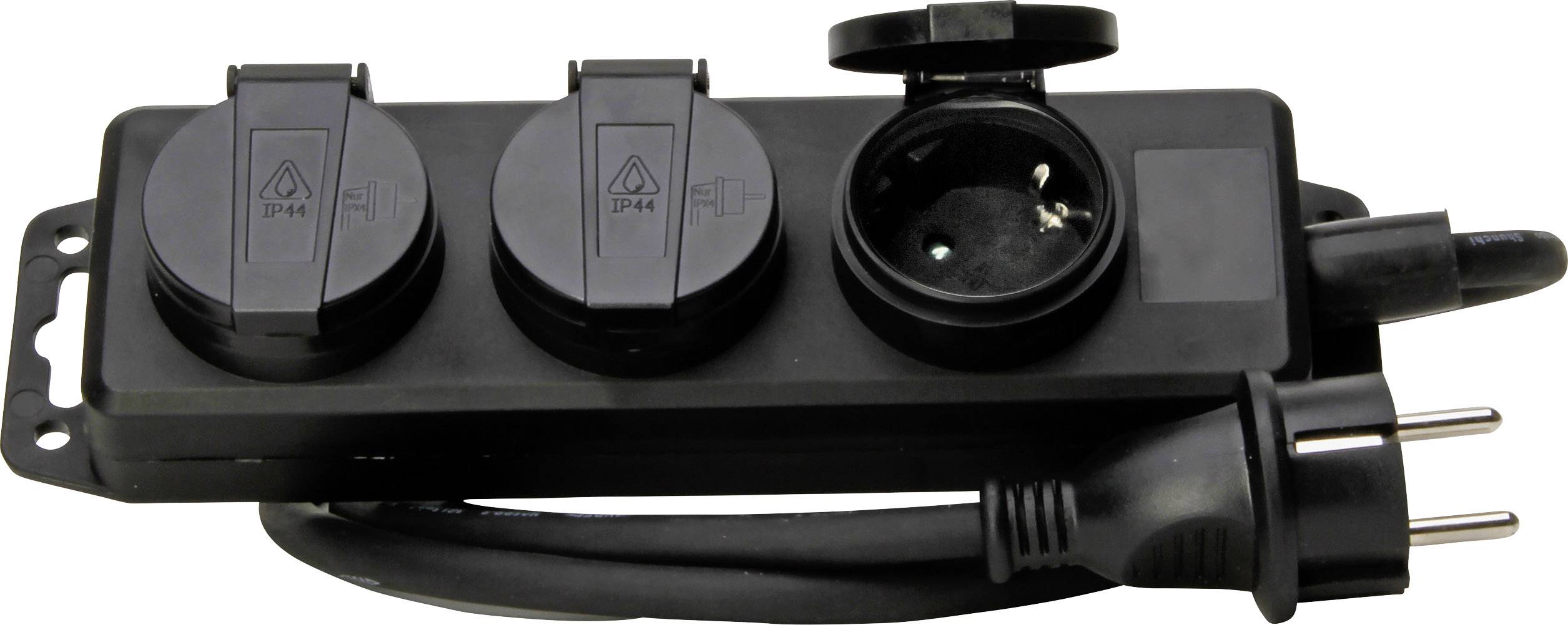 Kopp 223003044 Power strip 3x Black PG connector 1 pc(s)