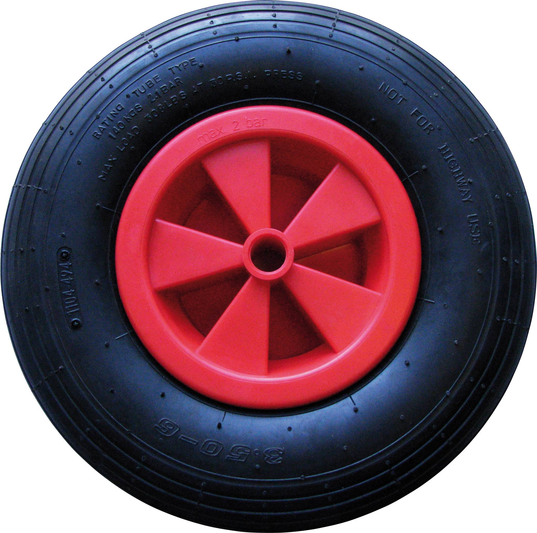 dörner + helmer 740368 Pneumatic wheel tyre Wheel diameter: 340 mm Load capacity (max.): 150 kg 1 pc(s)