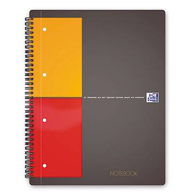 Oxford Notepad 100103664 Grey, Orange, Red A4+ Squared No. of sheets: 80