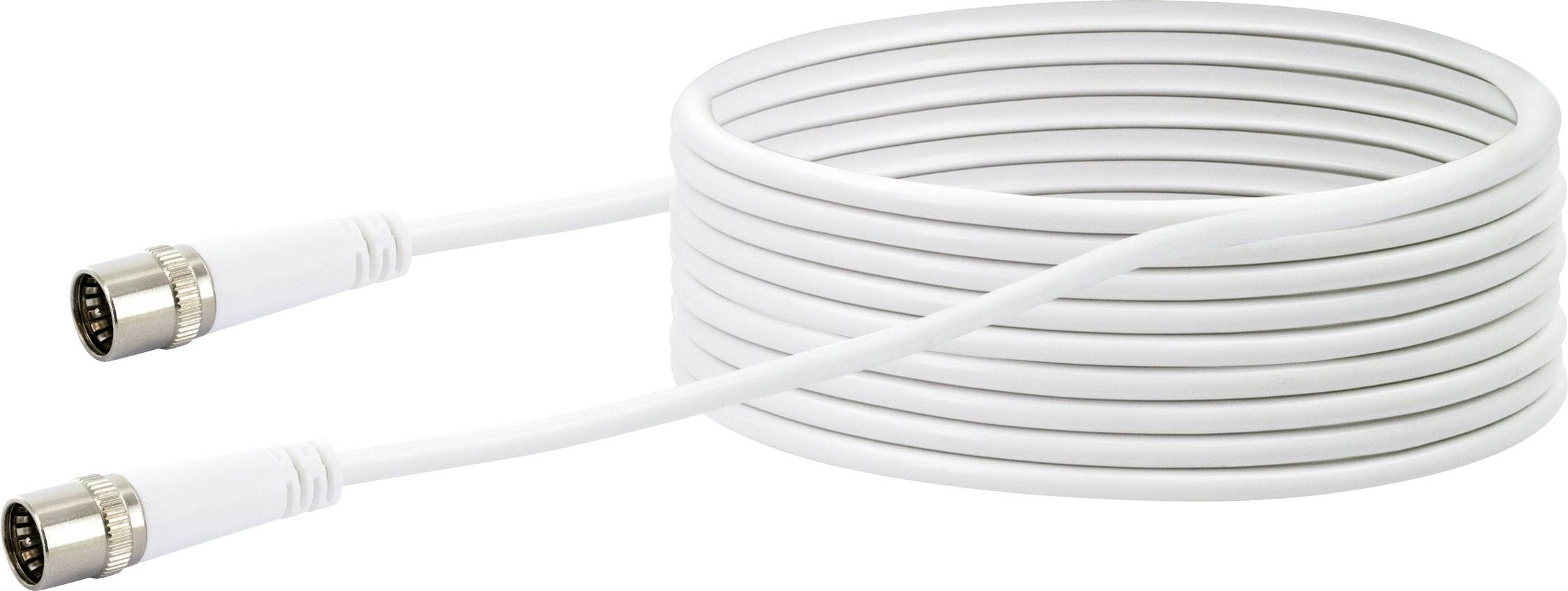 Schwaiger Antennas, SAT Cable [1x Quick-release F connector - 1x Quick-release F connector] 10.00 m 10 dB fourfold shielding White