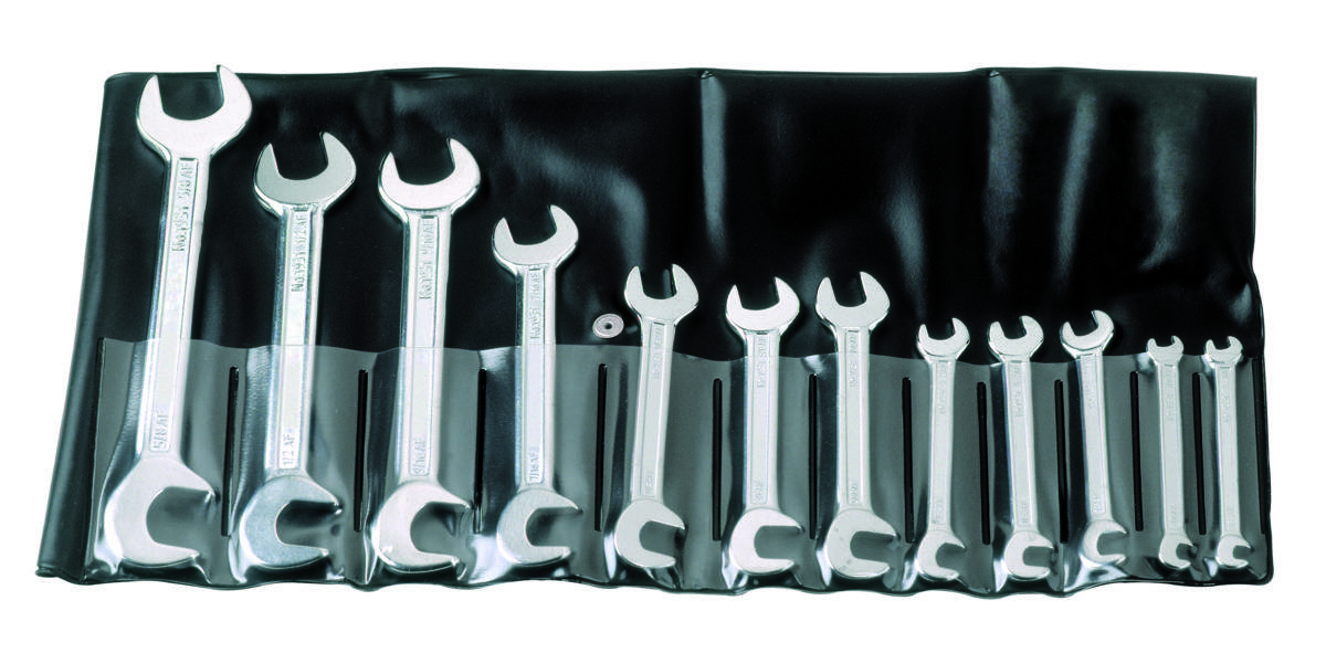 Bahco 1931Z/12T Double-ended open ring spanner set 12-piece Spanner size (inches) 1/2" - 11/32"