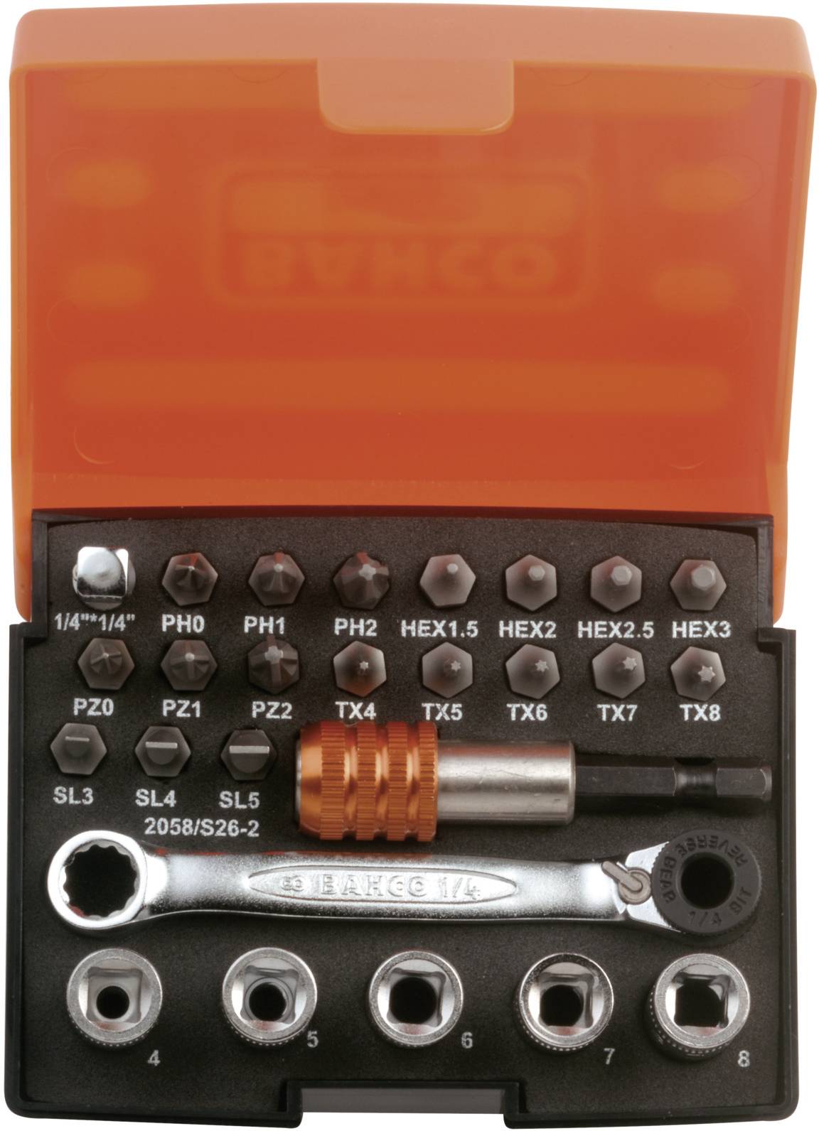 Bahco Bit set 26-piece 2058/S26-2