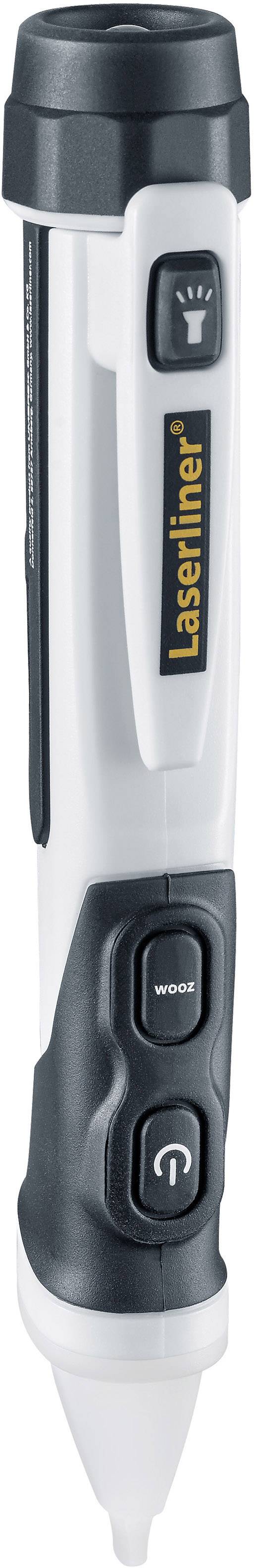 Electronic cable locator in black and white, with digital display and various buttons for controlling operating modes.