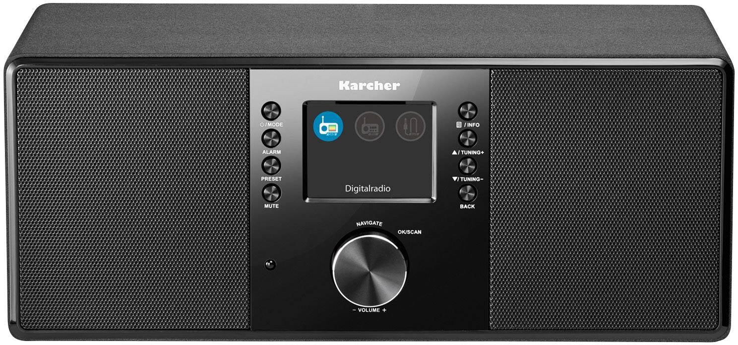 Karcher DAB 5000 Desk radio DAB+ AUX Black