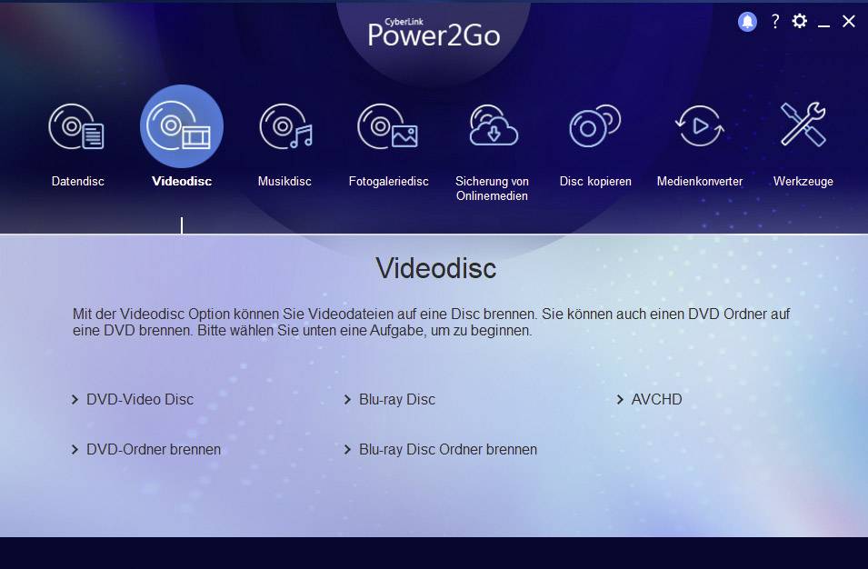 Cyberlink Power2Go 12 Platinum Full version, 1 licence Windows Backup