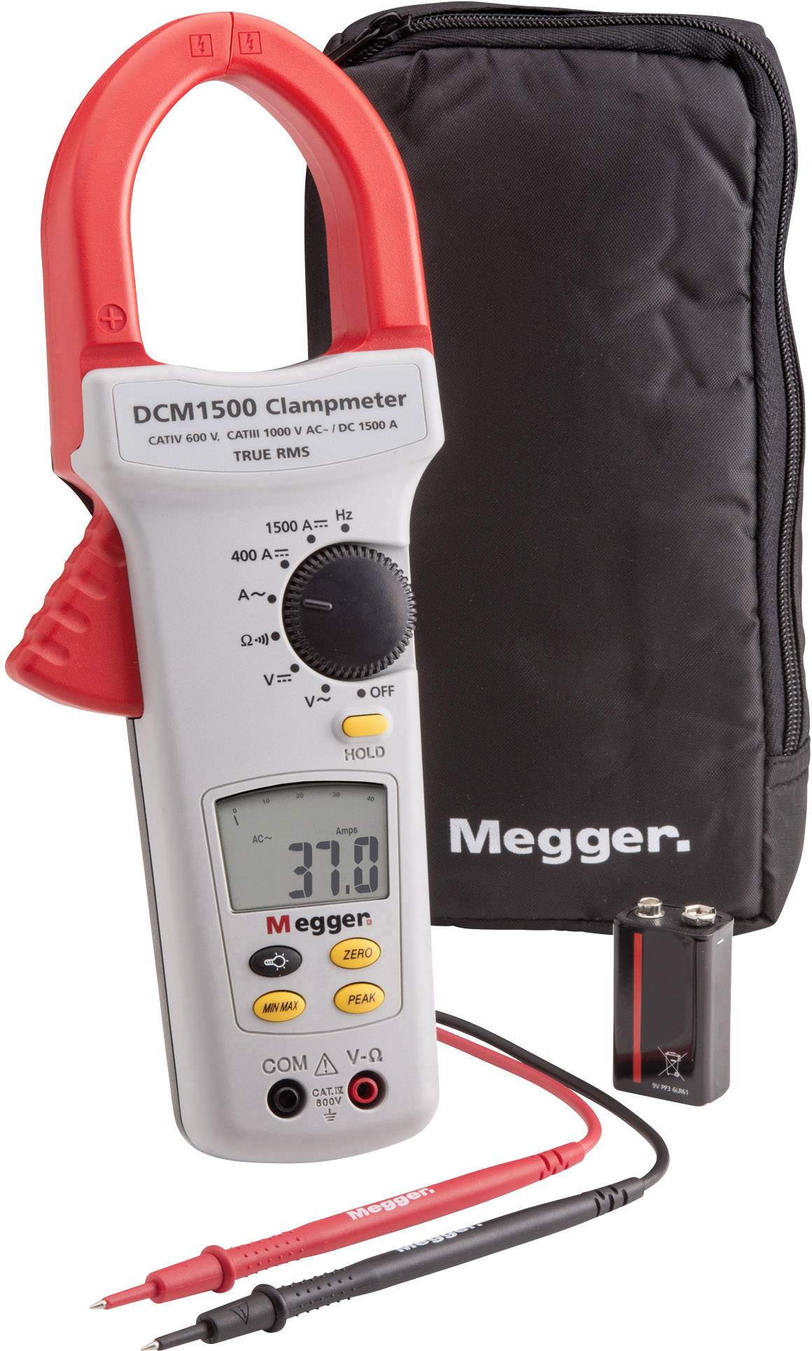 Megger DCM1500 Handheld multimeter, Clamp meter Digital CAT IV 600 V Display (counts): 4000