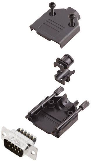 Amphenol L17DTPK-P-09+L717DE09PST D-SUB pin strip set 180 ° Number of pins: 9 Screws 1 pc(s)