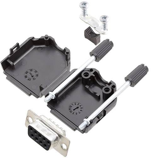Amphenol L17DPPK15-BK+L77SDA15S D-SUB receptacle set 180 ° Number of pins: 15 Solder bucket