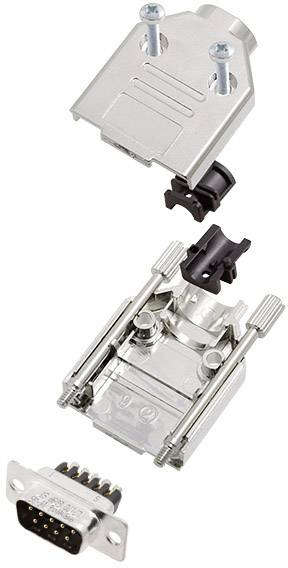 Amphenol L17DTPK-M-09+L717DE09PST D-SUB pin strip set 180 ° Number of pins: 9 Screws 1 pc(s)