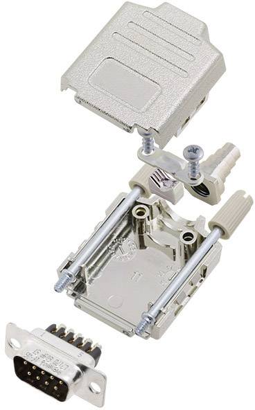 Amphenol L17DPPK09-M+L717DE09PST D-SUB pin strip set 180 ° Number of pins: 9 Screws 1 pc(s)