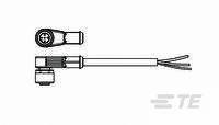 TE Connectivity 1-2273104-3 Sensor/actuator connector (pre-fab) M12 Socket, right angle 5.00 m No. of pins (RJ): 4 1 pc(s)