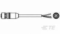 TE Connectivity 2273045-1 Sensor/actuator connector (pre-fab) M12 Socket, straight 1.50 m No. of pins (RJ): 4 1 pc(s)