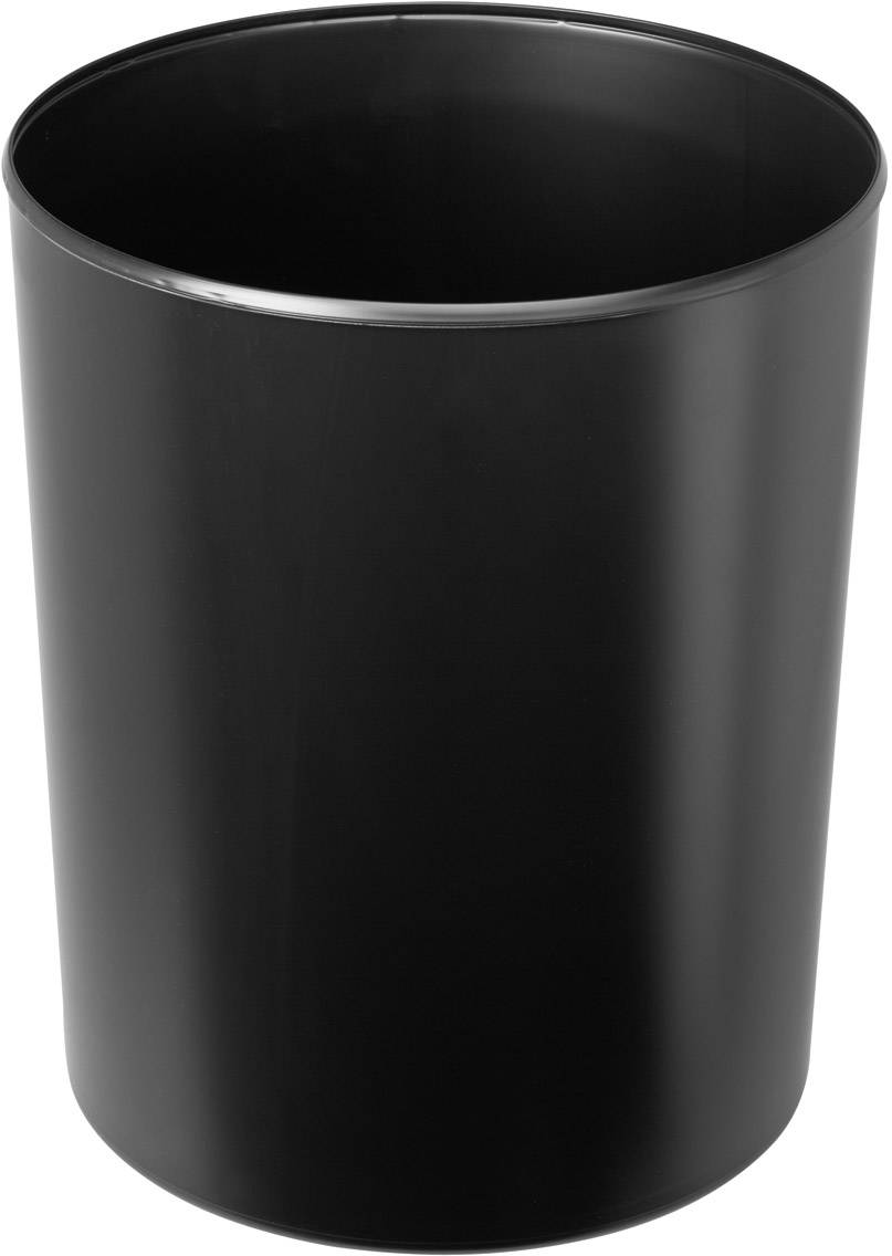 HAN 1814-F-13 Safety waste paper basket 13 l (Ø x H) 240 mm x 300 mm Polystyrene Black 1 pc(s)