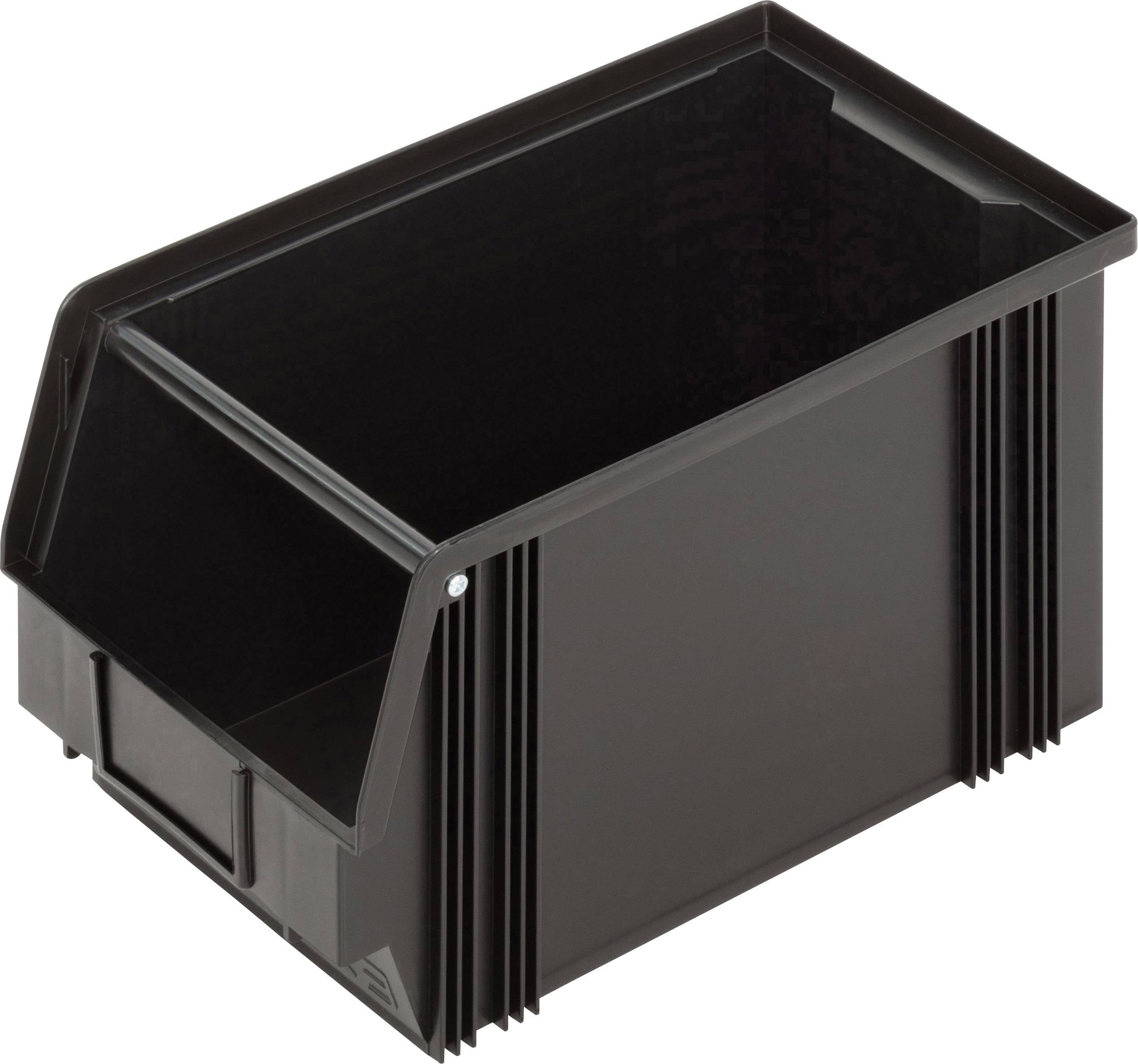 Alutec 1394003197 ESD Storage bin CB3MC (W x H x D) 200 x 200 x 350 mm Black 1 pc(s)