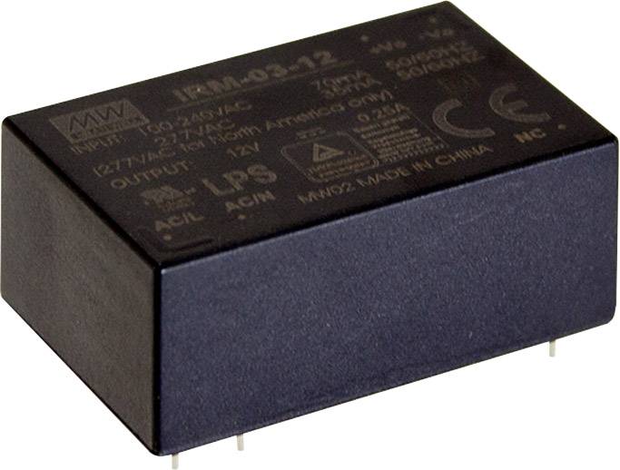A black box adapter with technical specifications on the top surface, including model number and electrical rating.
