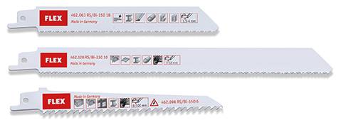 Flex 462179 Sabre saw blade set for plastic/wood/metal 3 pc(s)