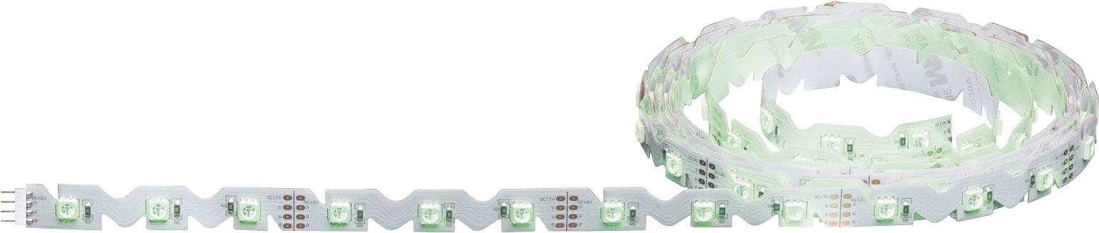 A white LED string light, partially coiled, with green circuit boards and visible connection points on a white background.