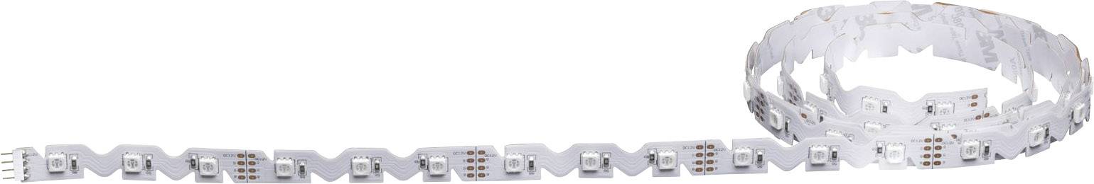 A rolled-up LED light strip with visible solder points and small LED lights, ready for installation in homes or offices.