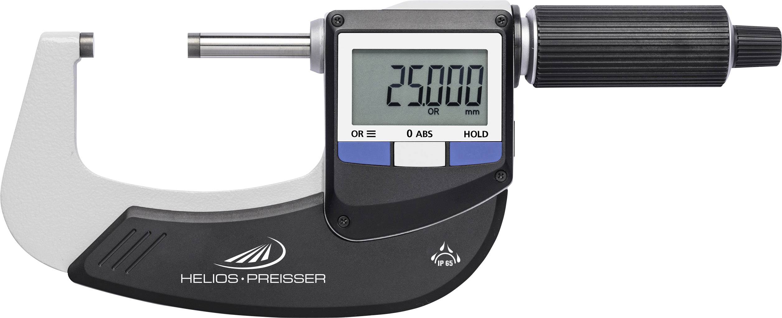 HELIOS PREISSER 1866413 Micrometer + LCD 25 - 50 mm Reading: 0.001 mm