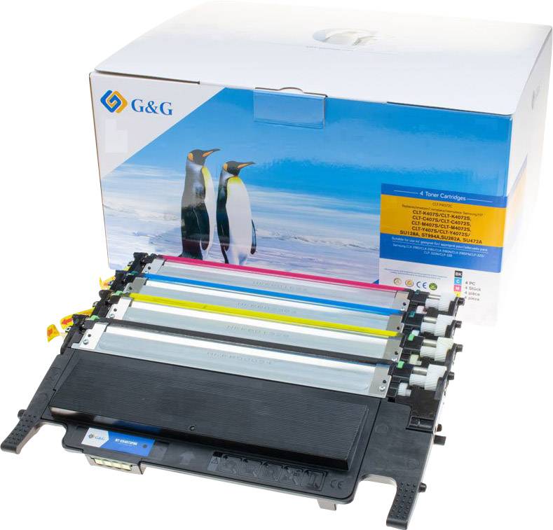 G&G Toner replaced Samsung CLT-P4072C, CLT-K4072S, CLT-C4072S, CLT-M4072S, CLT-Y4072S Compatible Set Black, Cyan, Magenta, Yellow