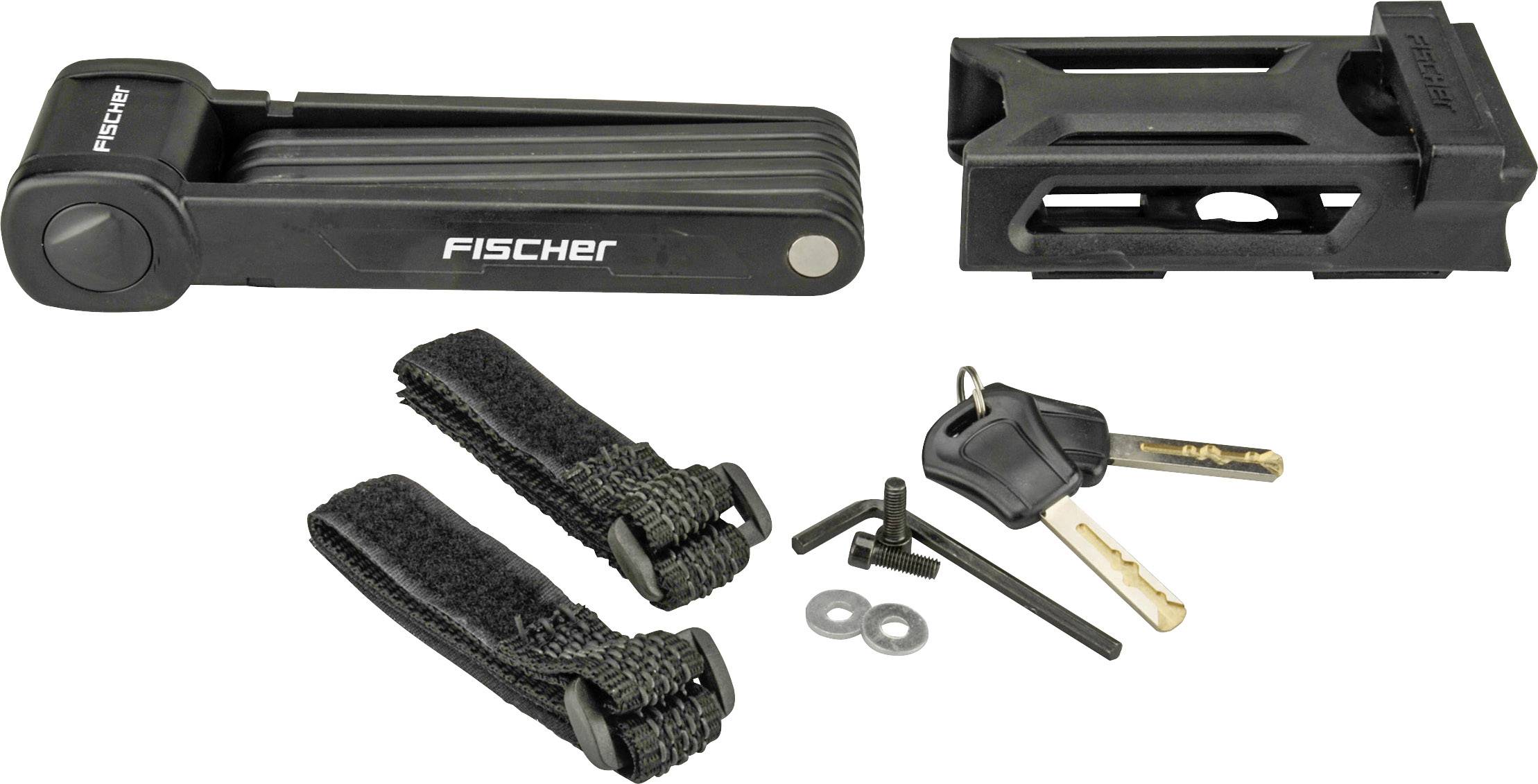 FISCHER FAHRRAD 85852 Foldable U lock Black Key lock