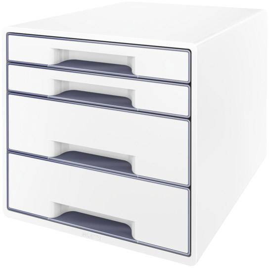 Leitz WOW Cube 5213 5213-20-01 Desk drawer box White 4 x A4 No. of drawers: 4