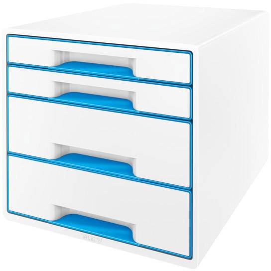 Leitz WOW Cube 5213 5213-20-36 Desk drawer box White 4 x A4 No. of drawers: 4