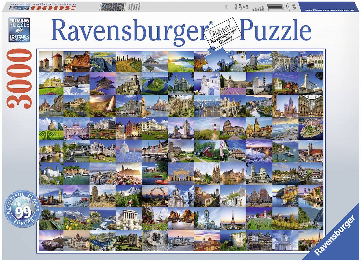 Ravensburger Puzzle - 99 beautiful places in Europe 17080 99 Beautiful Places in Europe 1 pc(s)