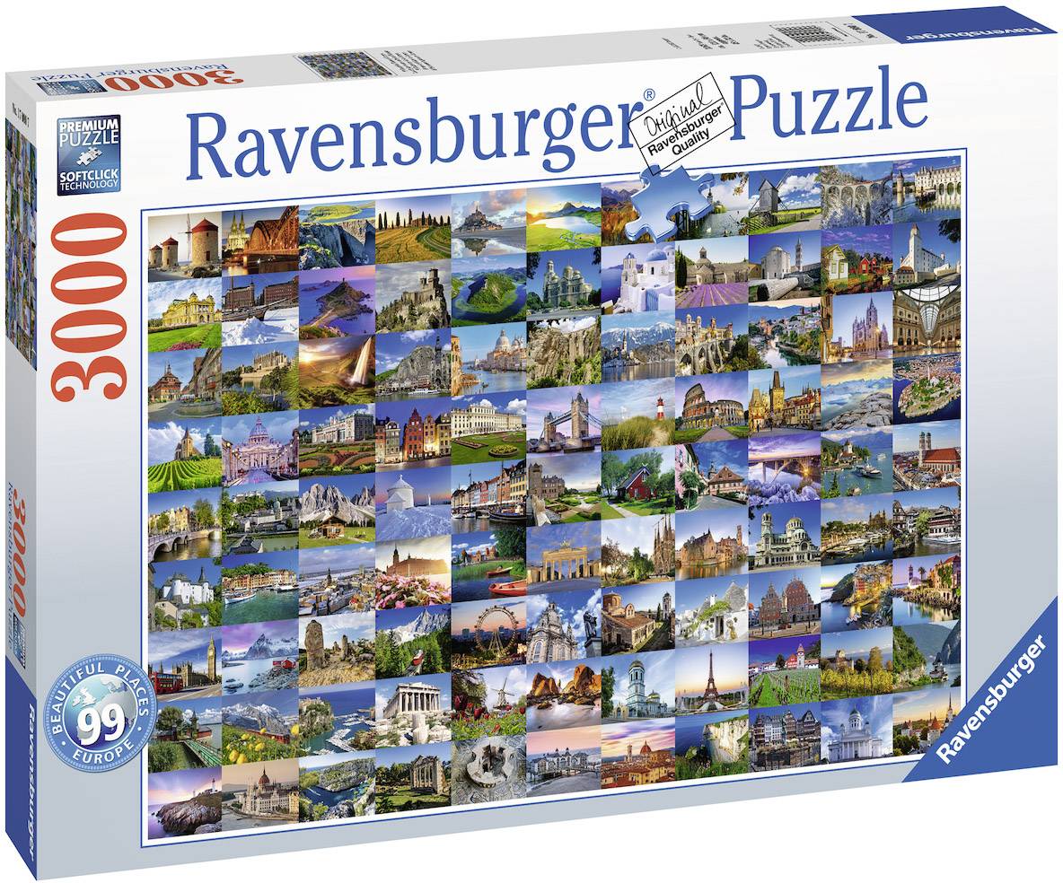 Ravensburger Puzzle - 99 beautiful places in Europe 17080 99 Beautiful Places in Europe 1 pc(s)