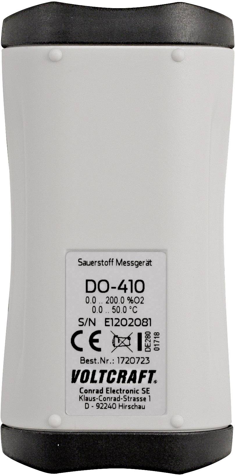 Portable Oxygen Metre DO-410 by Voltcraft for Measuring Oxygen Concentration and Temperature with CE Mark.