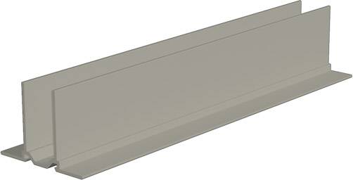 Metallic-grey, horizontal I-beam profile, set against a light background, demonstrates a stable, structural component.