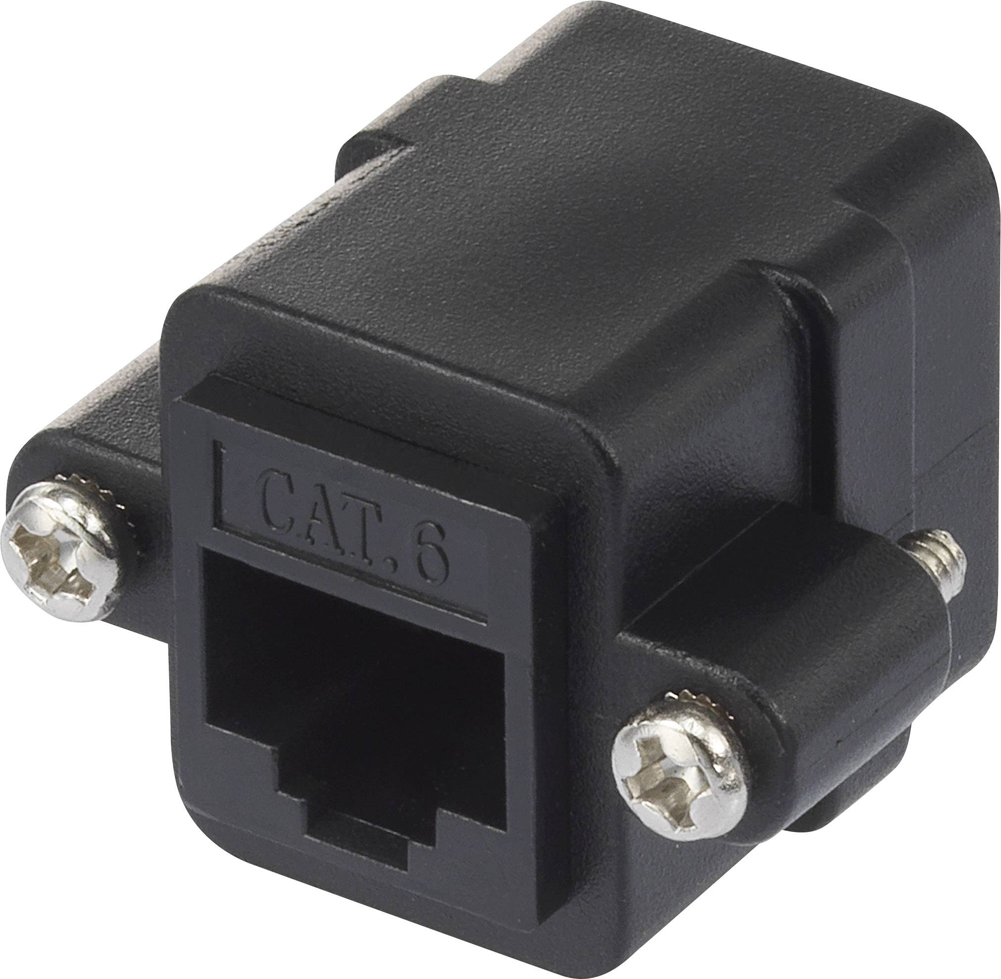 Renkforce RJ45 Networks Adapter CAT 6 [1x RJ45 socket - 1x RJ45 socket] Black