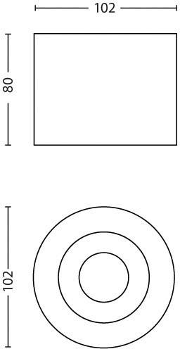 Philips LED Phase LED surface-mount light LED (monochrome) Built-in LED 4.5 W Warm white