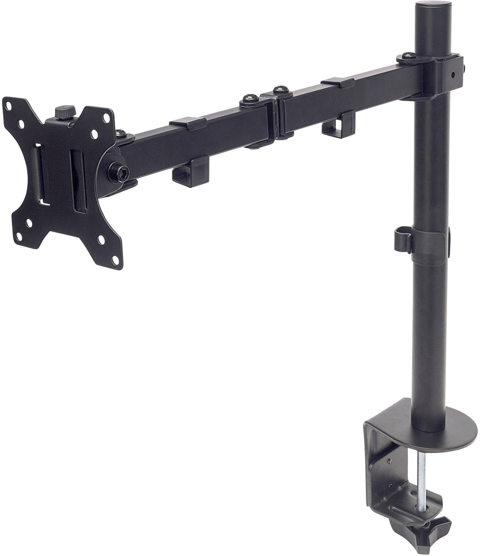 Manhattan 461542 1x Monitor desk mount 33,0 cm (13") - 81,3 cm (32") Black Height-adjustable, Tiltable, Swivelling