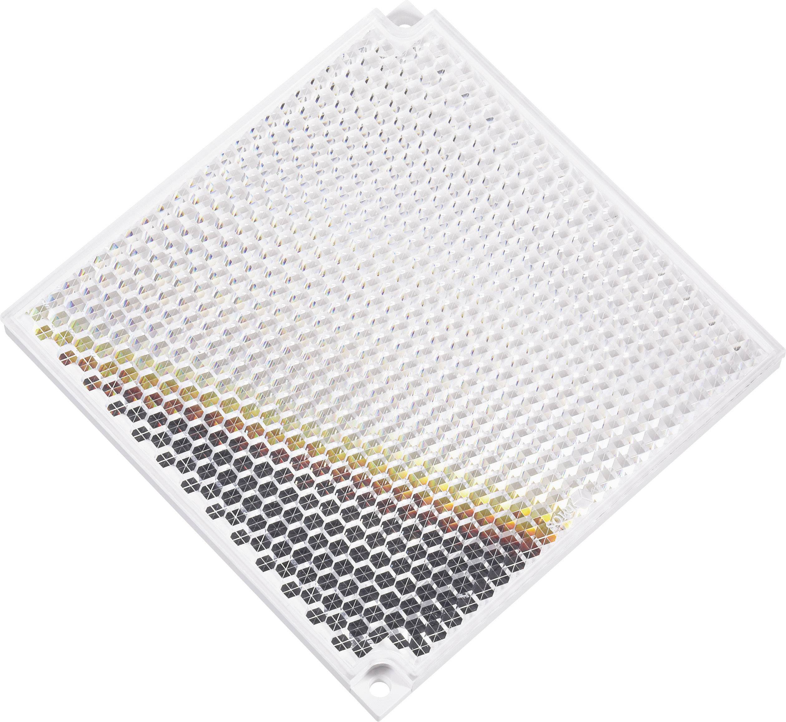 Square light panel with a honeycomb-like structure and a gradient from yellow to black.