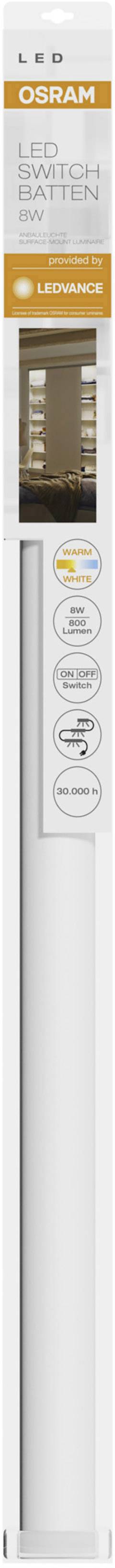 LEDVANCE LED Switch Batten L LED plinth lighting LED (monochrome) Built-in LED 8 W Warm white